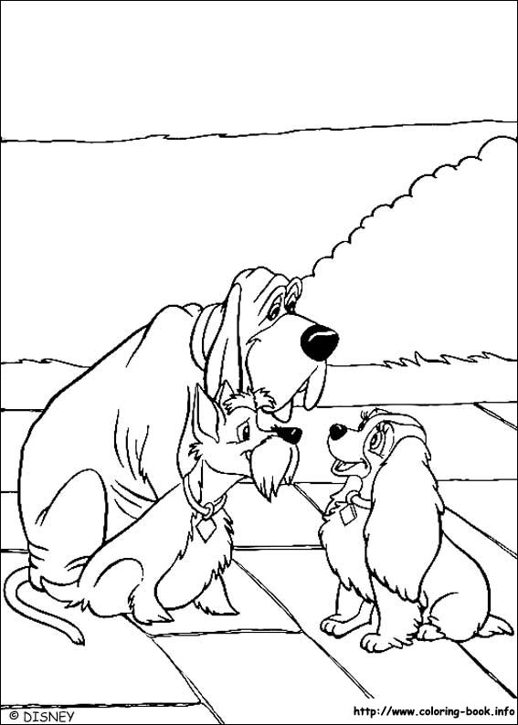 Lady and the Tramp coloring picture